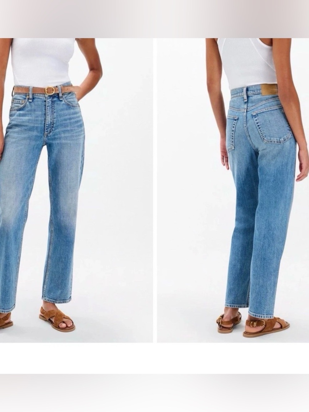 Rag & Bone The Harlow Ankle Straight Jeans In Orian Womens Sz 28 Blue Denim